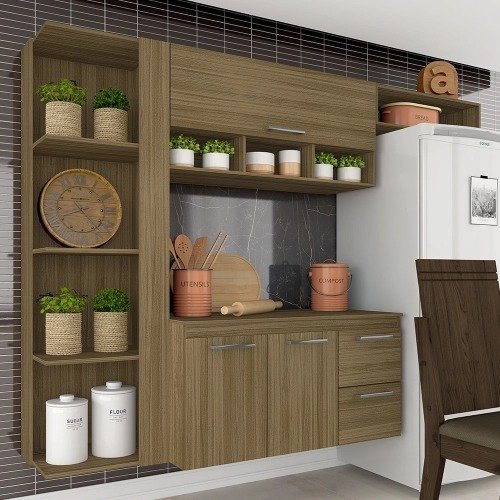 Armário De Cozinha Linda 4 Pçs 3 Portas Boreal - Móveis Arapongas