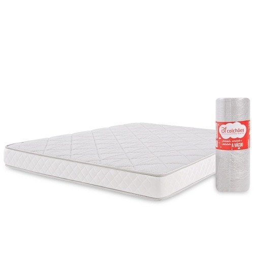 Colchão Casal Espuma D33 A Vácuo Ortopédica Certificada 138x188x17cm - bf Colchões
