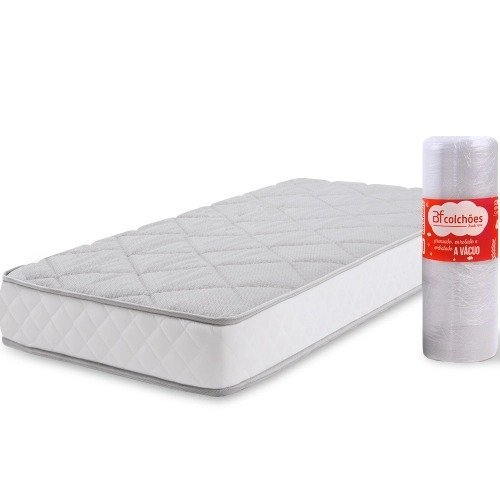 Colchão Solteiro Espuma D33 A Vácuo Ortopédica Certificada 88x188x17cm - bf Colchões