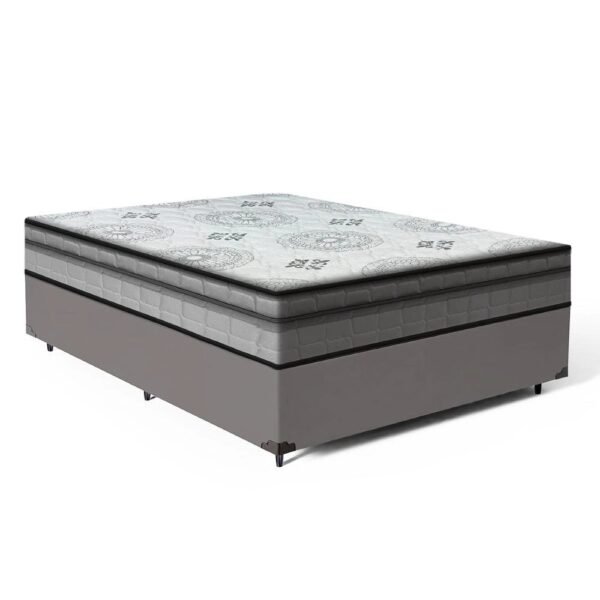 Cama Box com Colchão Espuma D33 Pillow In Anjos Ortosleep Viúva 128x188x57cm
