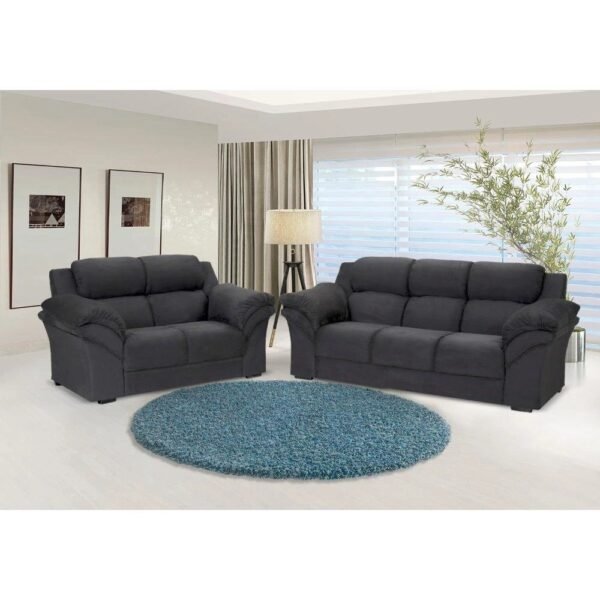 Conjunto Sofá Windsor Velut Cinza 3 e 2 Lugares 2,04m e 1,59m - King House