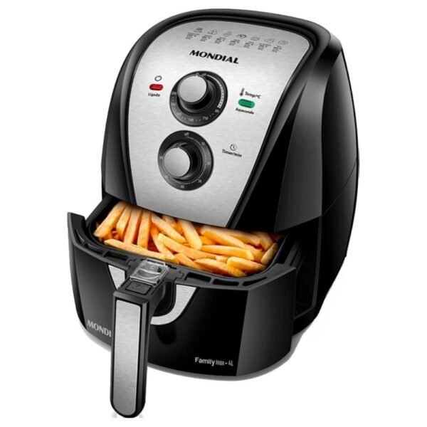 Fritadeira a Ar Family Mondial AFN-40-BI 4L 1500W Preto/Inox - 110v