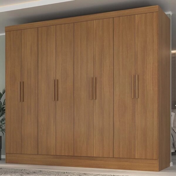 Guarda-roupa Casal 100% mdf 8 Portas 4 Gavetas Jatobá Yescasa