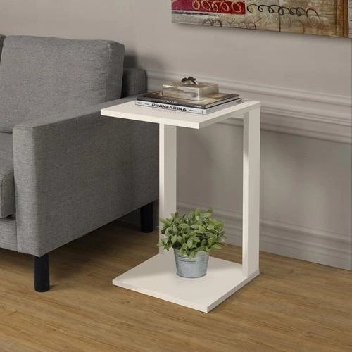 Mesa De Canto De Sofá Sala Madeira Alta Qualidade Off White